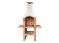 Ref. 101AA Verga Redonda toda em Tijolo - 125 cm x 57 cm x 200 cm, CxLxA | Grelhador 50 cm x 40 cm, CxL | 520 kg